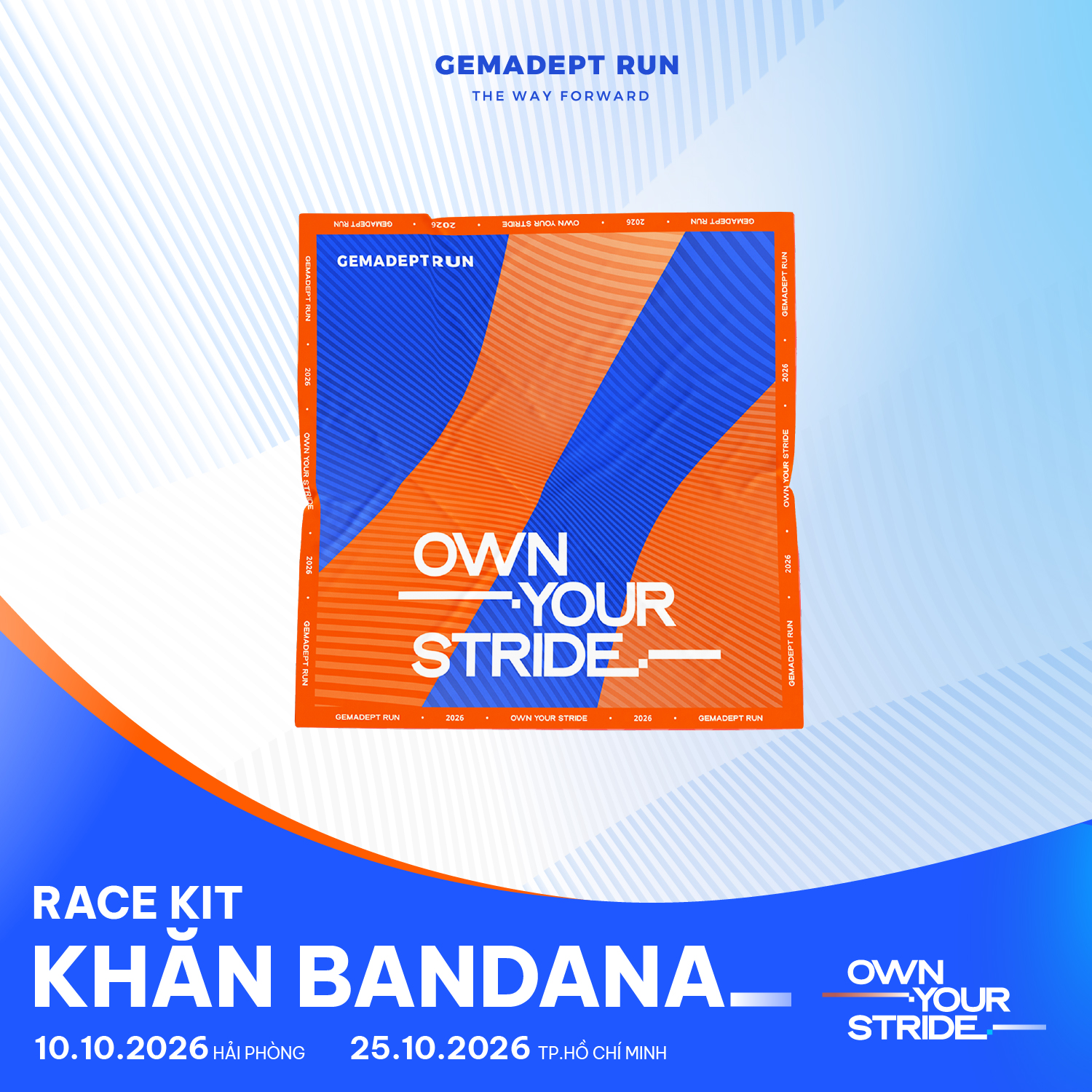 Khăn Bandana Gemadept Run 2026